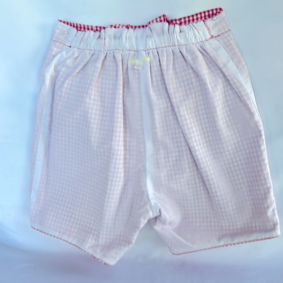 VINTAGE 02 LIKE NEW! SUPER CUTE GINGHAM SHORT SLEEVES SHIRT & OVERALLS SET 4T - Picture 15 of 17